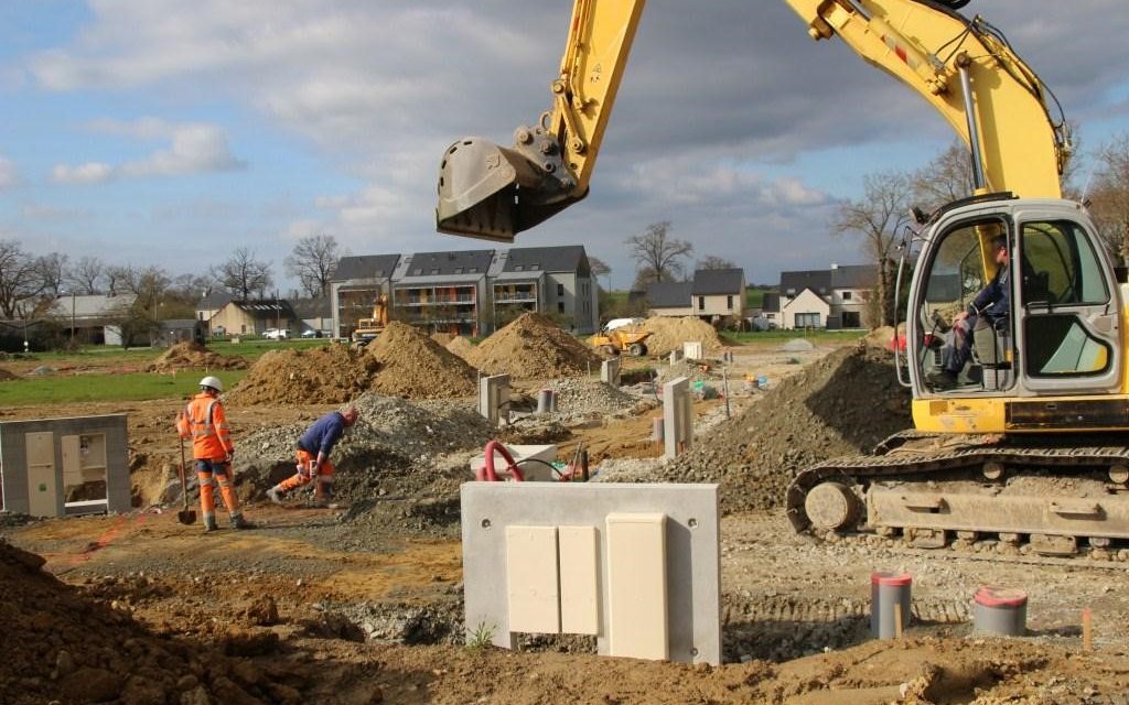 74 murets techniques posés à la Zac des Boschaux à Saint-Armel (Ille-et-Vilaine)